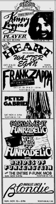 27-31/10/1978Palladium, New York, NY